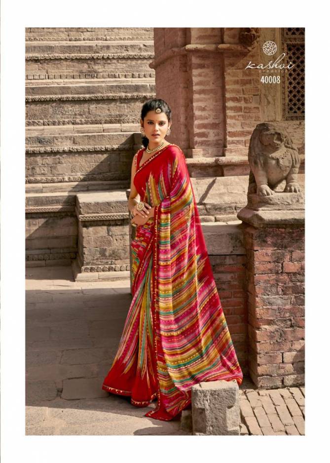 Kashvi Virasat Fancy Wear Georgette Printed Stylish Saree Collection